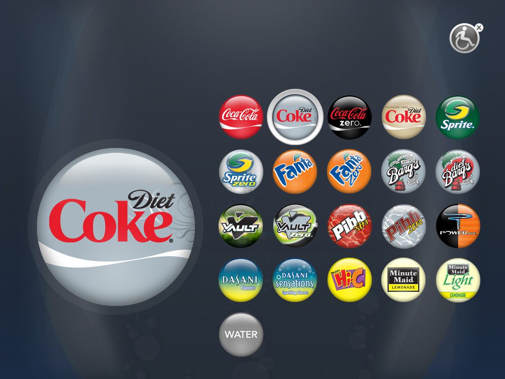 A bunch of different types of diet coke logos