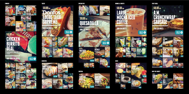 A series of advertisements for mexican food.